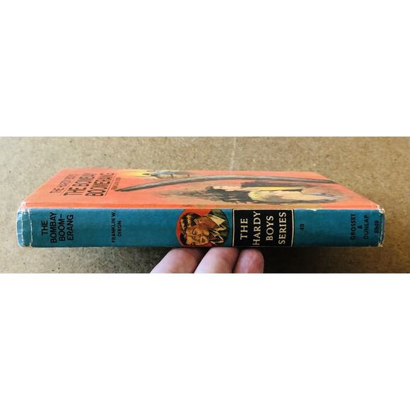 Vintage 1970 Hardy Boys Kids HC Book Bombay Boomerang Pentagon Mercury Mystery - Picture 6 of 16